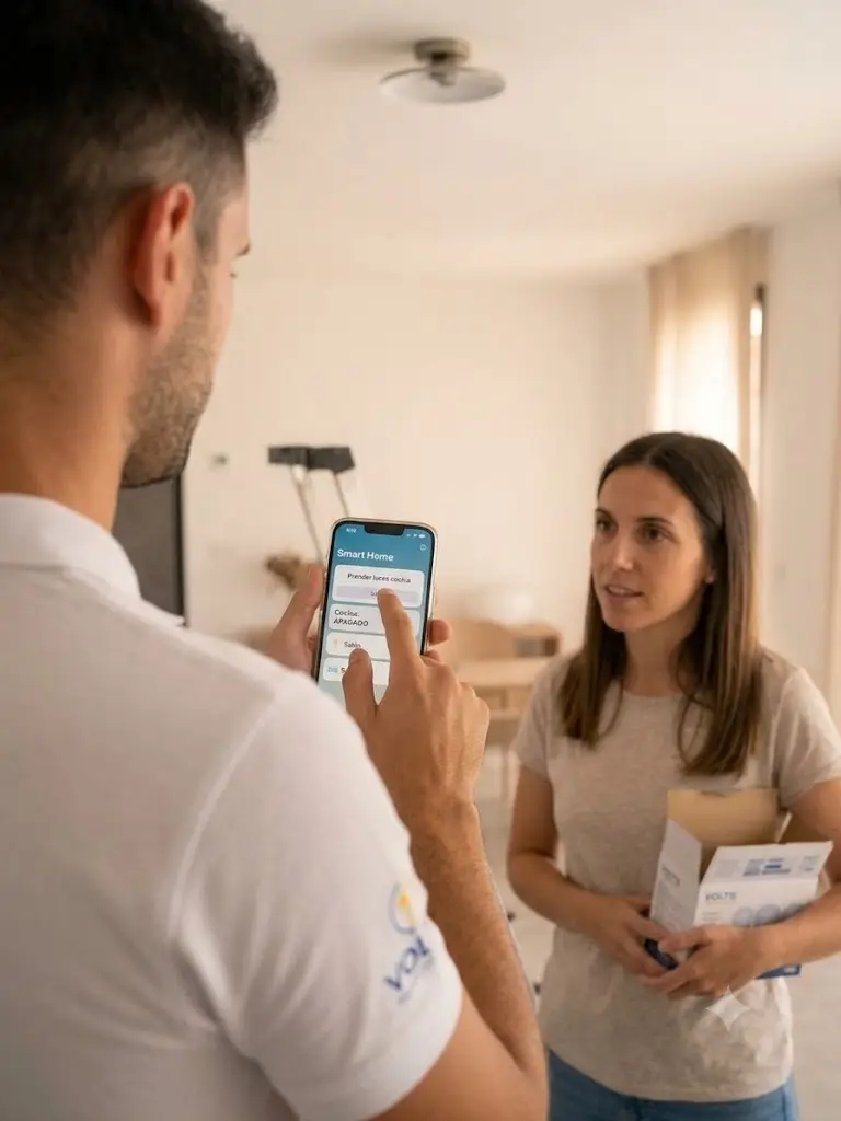 Control de iluminación del hogar desde una app en el celular